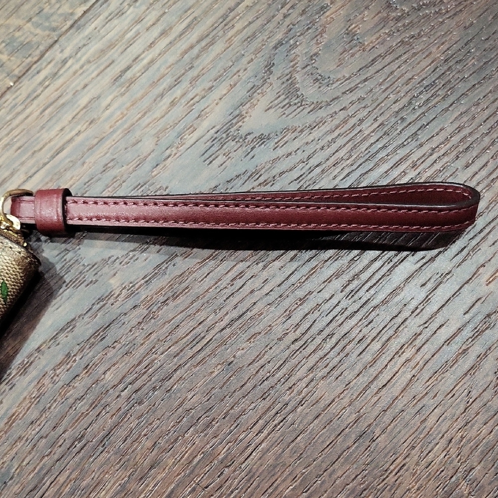 Coach Tan Floral Wristlet - Picture 3 of 4